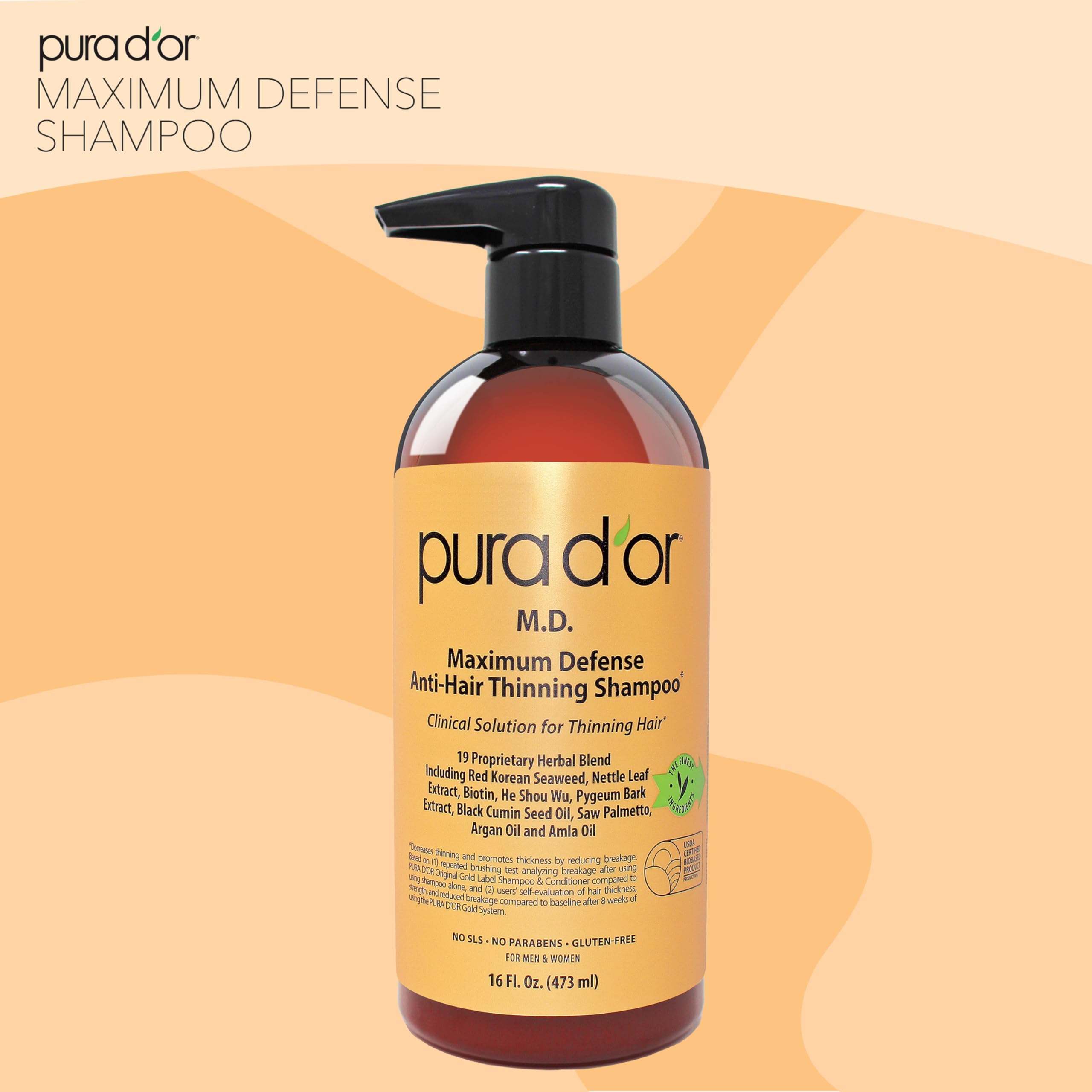 Formule sans sulfates PURA D'OR, respectueuse des fibres capillaires