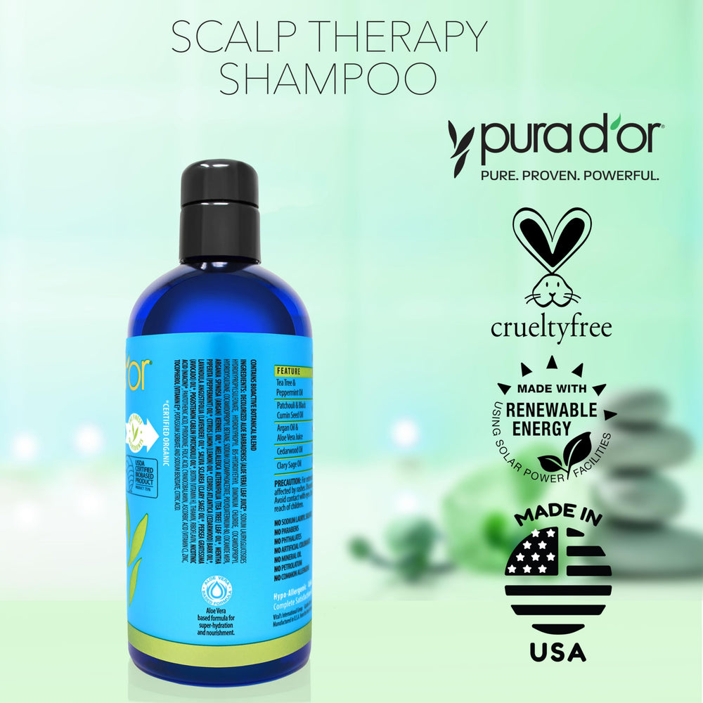 PURA D'OR Sh shampooing thérapie aloe vera hydratant quotidien