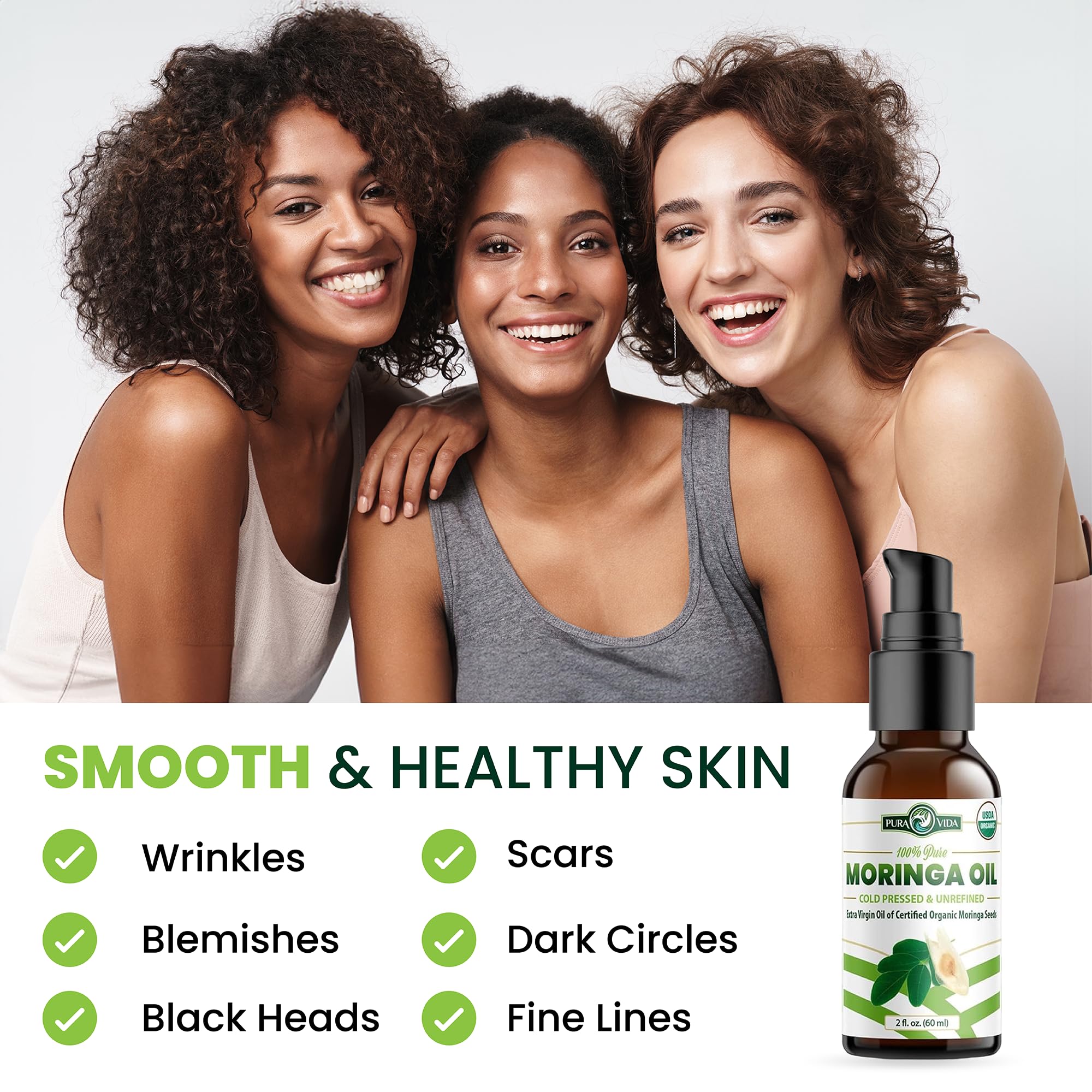 PURA VIDA MORINGA huile-visage hydratante et légère