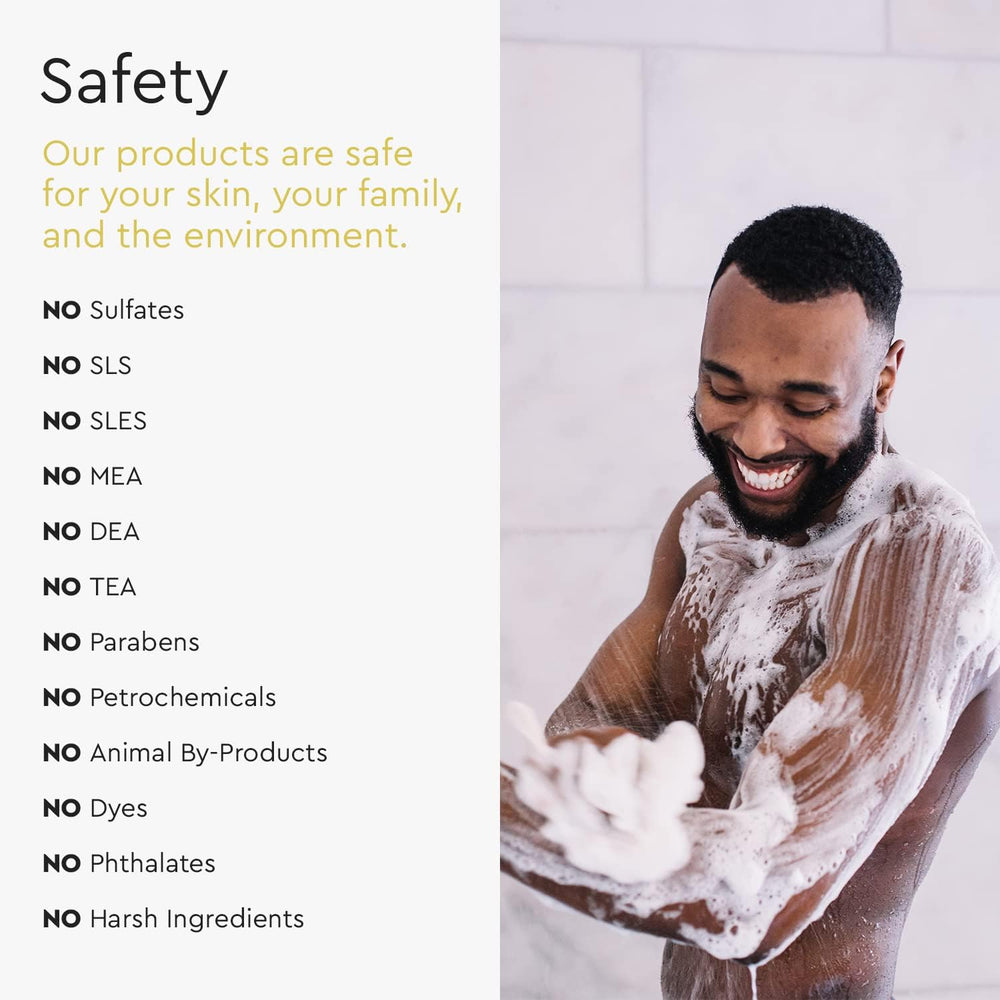 Puracy Body Wash calming-scent-coconut-vanilla evokes soothing shower experience.