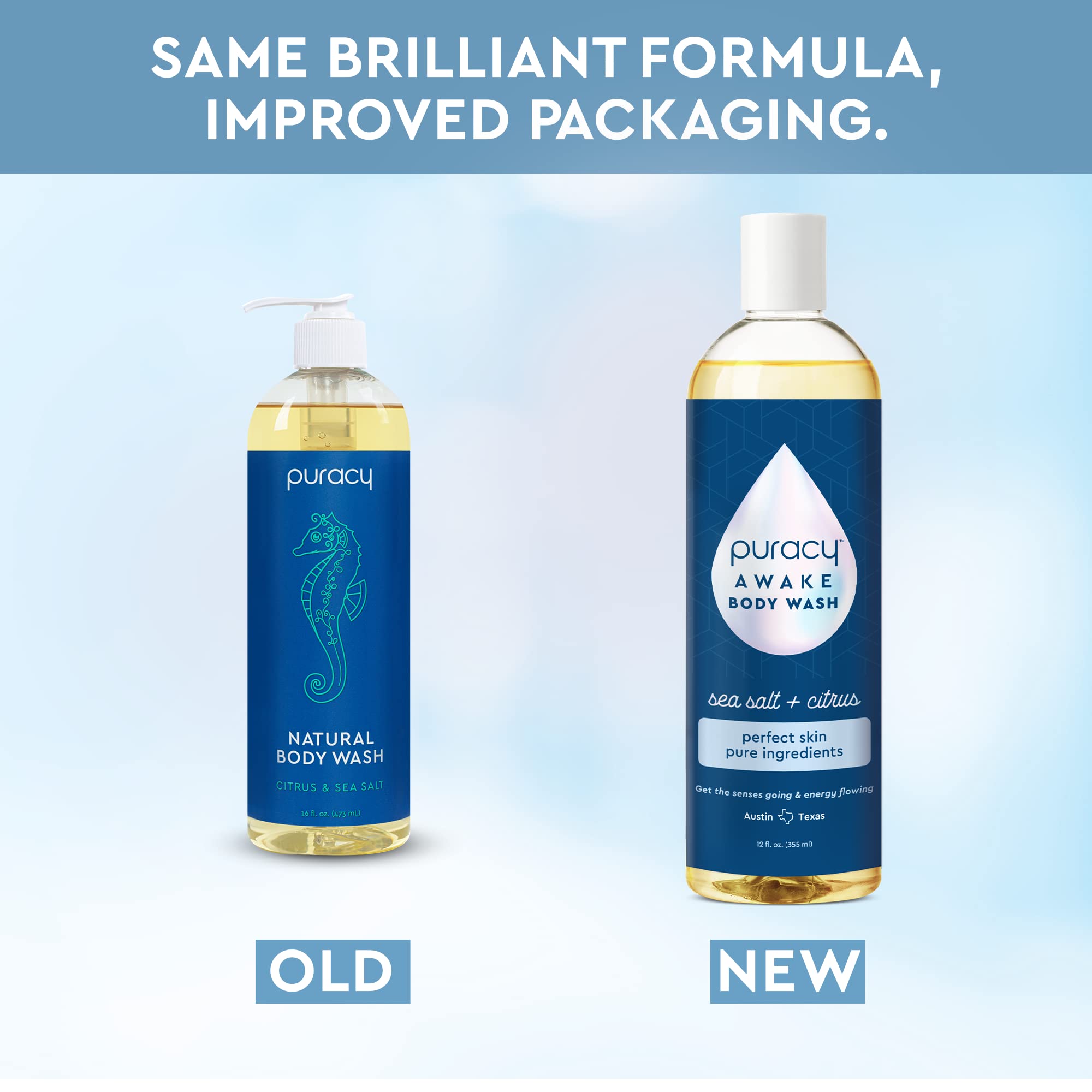 Puracy Hydratation durable: peau plus souple après la douche.