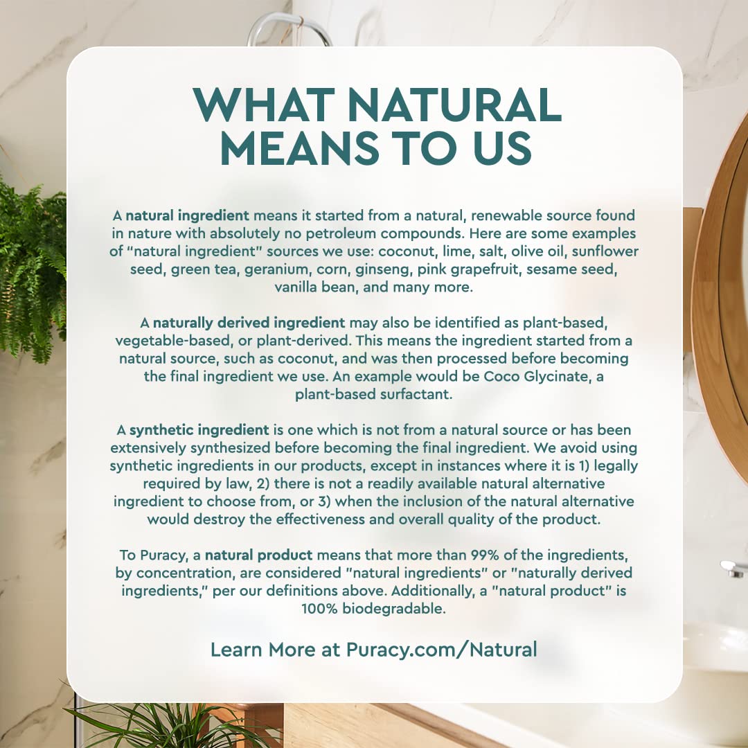 Puracy Scrub, texture naturelle, respecte cheveux et planète.