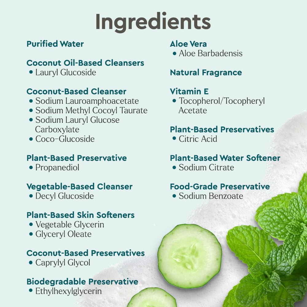 Ingrédients Vitamine E et Aloe Vera pour peau douce