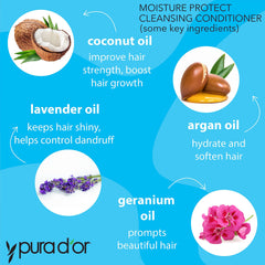 PURA D'OR Moisture Protect, huile d'argan et lavande visibles, soin parfumé.