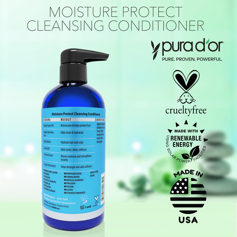 PURA D'OR Moisture Protect, brillance naturelle des cheveux et toucher léger.