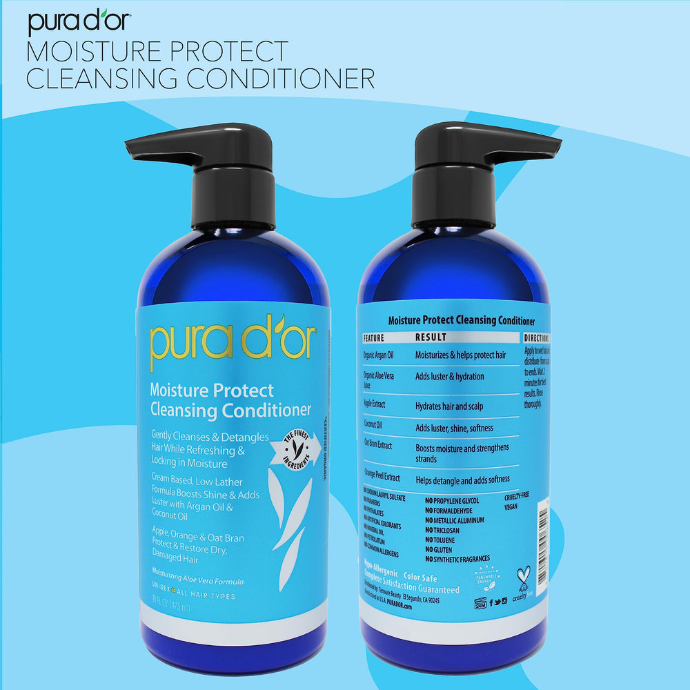 PURA D'OR Moisture Protect, démêlage facilité pour cheveux lisses.
