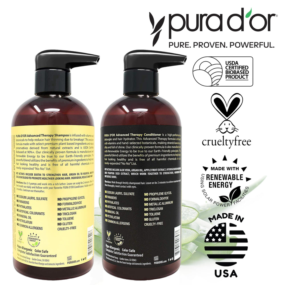 Routine quotidienne PURA D'OR – cheveux colorés et secs, douceur assurée.