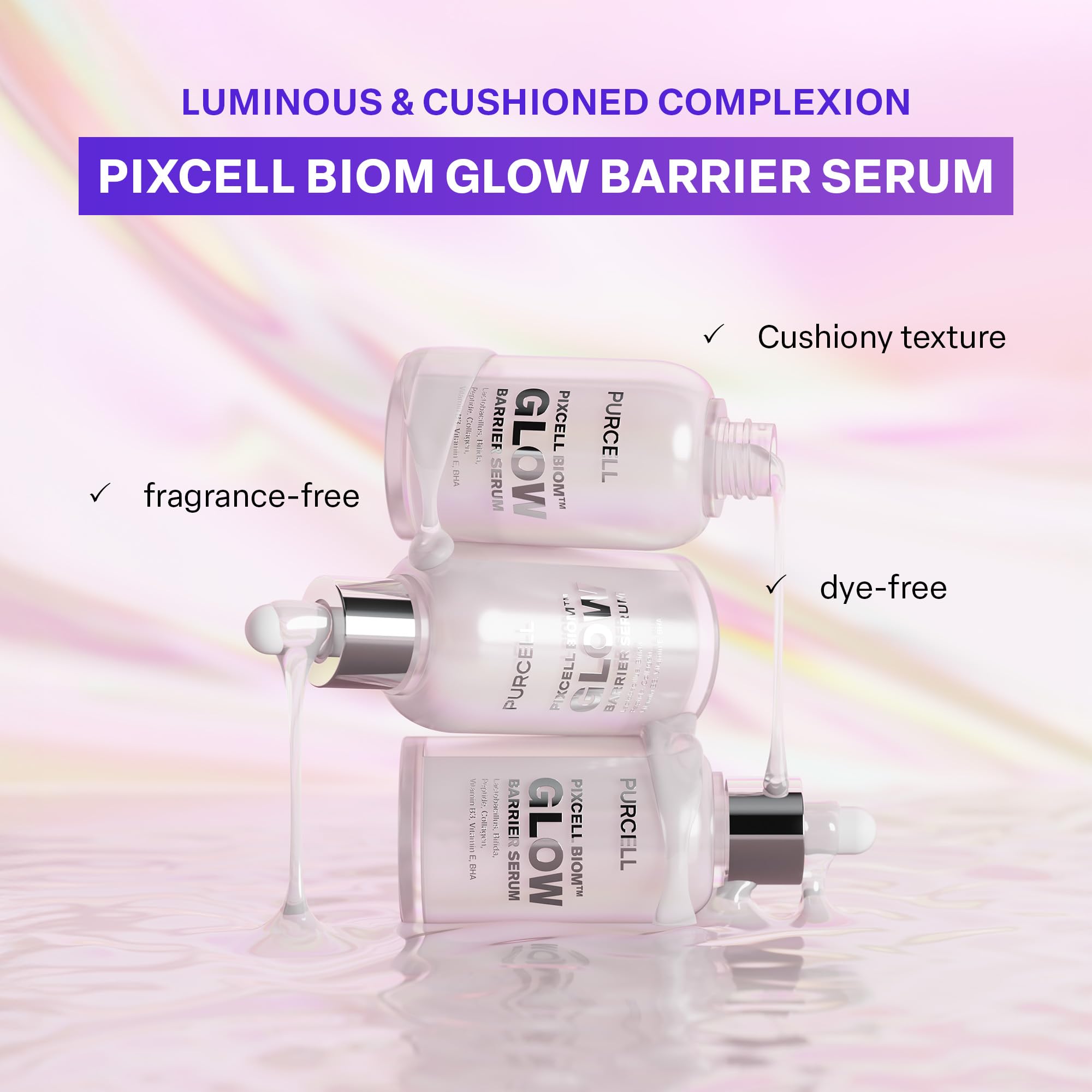 Routine beauté PURCELL Pixcell Biom pour hydratation durable