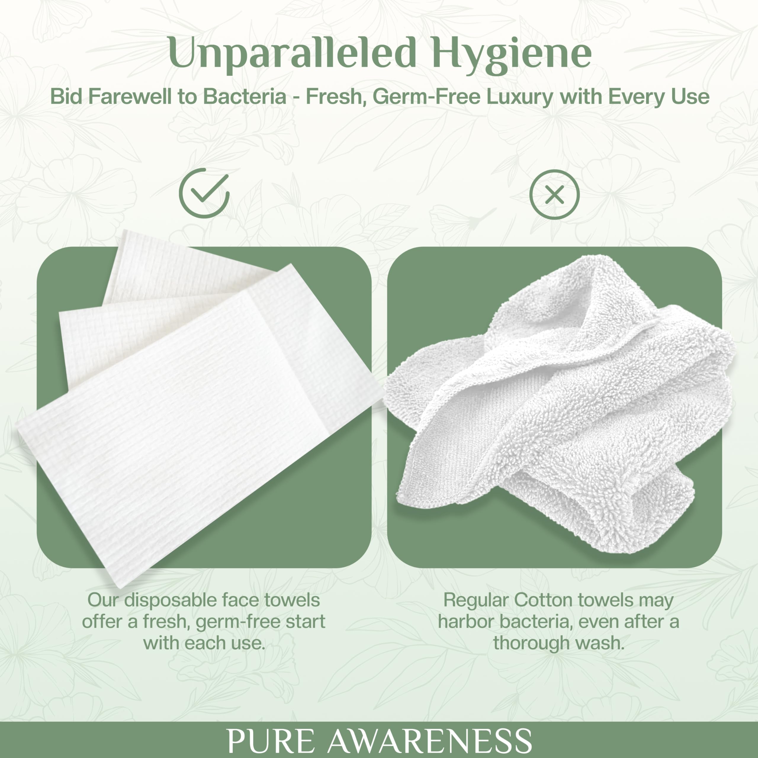Pure AWARENESS pack 60 serviettes visage jetables emballage pratique