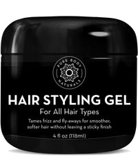 Pure Body Naturals Gel cheveux homme, bouteille 4oz pour une tenue durable.