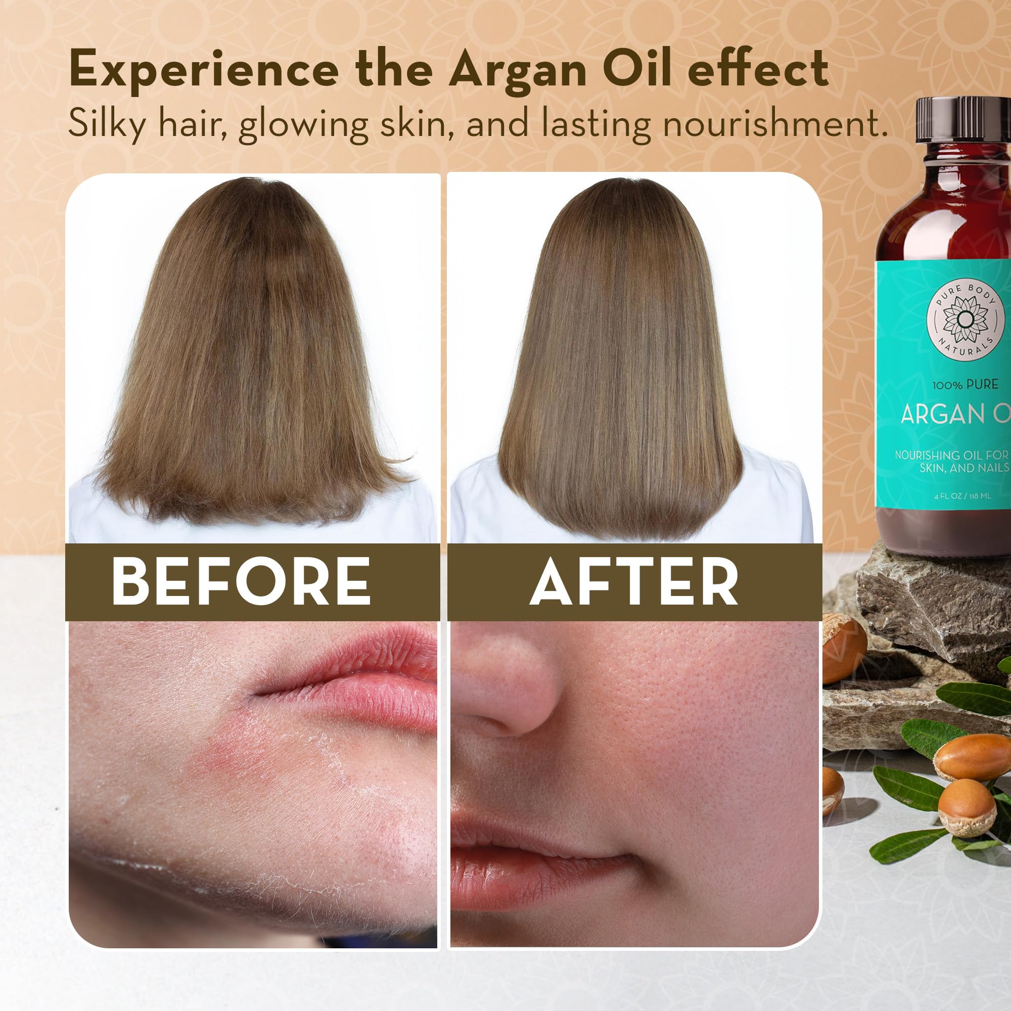 Pure Body Naturals Huile d'Argan Fabrique États‑Unis: formulation soignée et contrôle