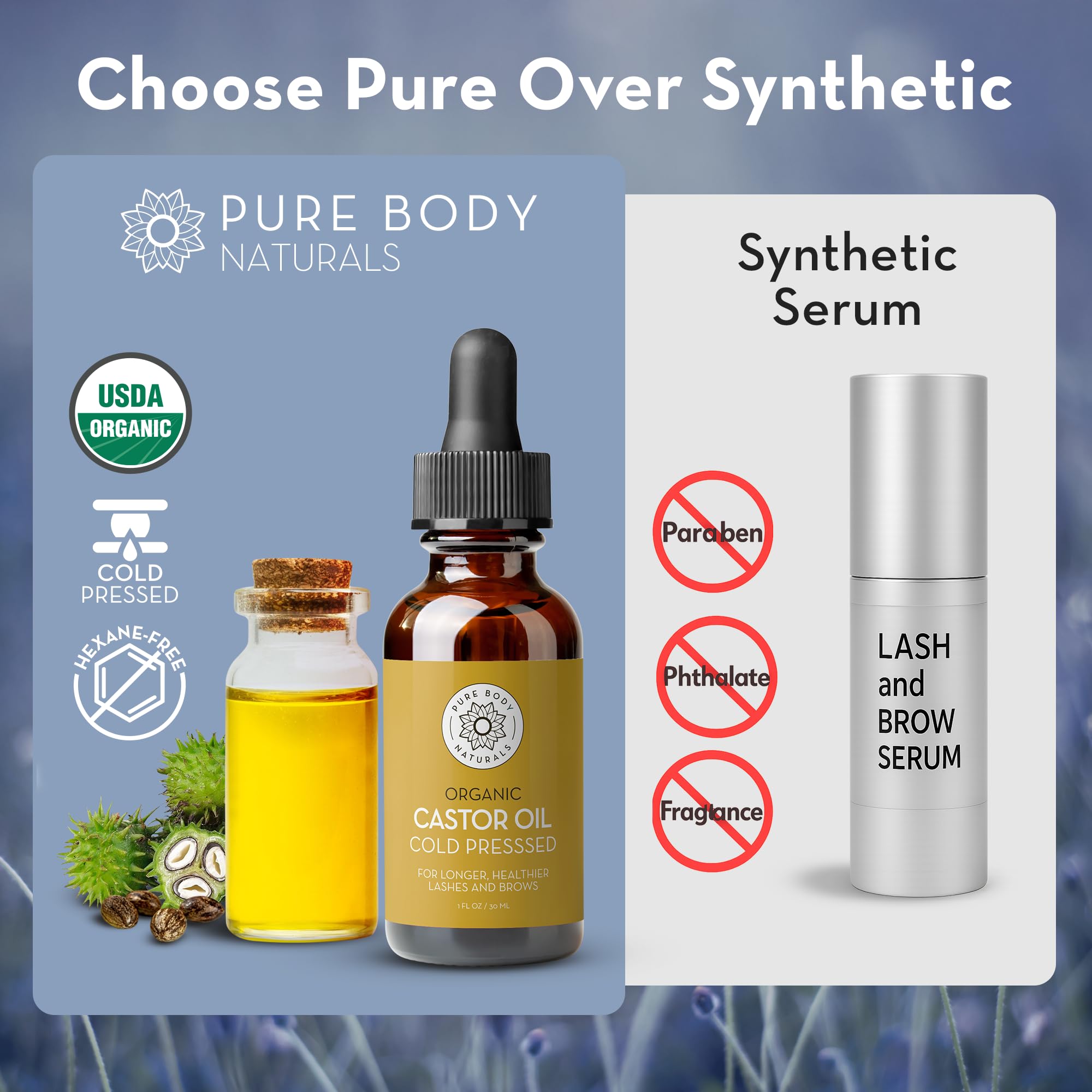 Pure Body Naturals huile-ricin: soin nourrissant pour follicules dormants