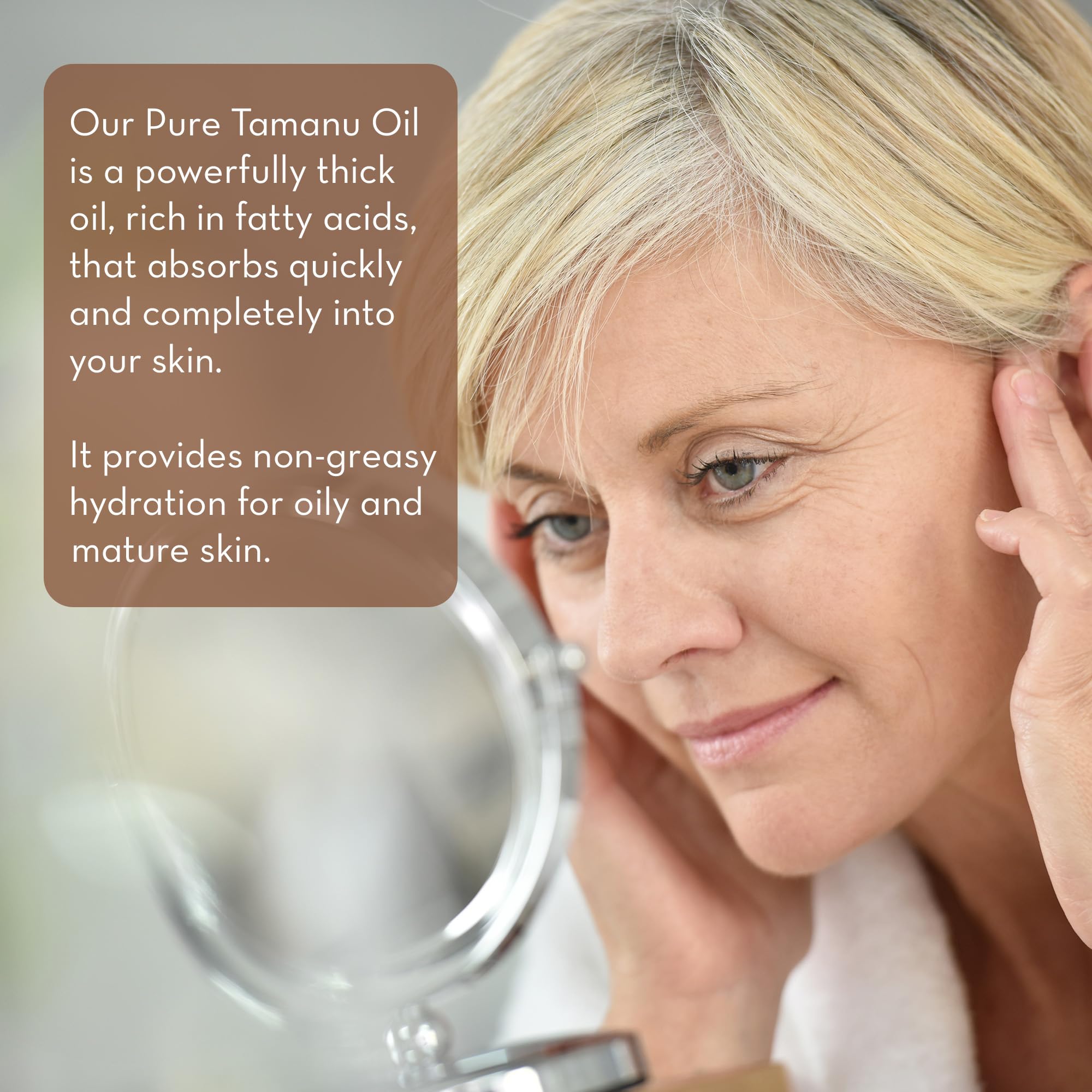 Application sur peau irritée avec Pure Body Naturals Tamanu apaise doucement.