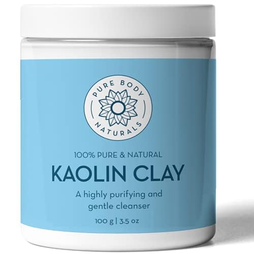Pure Body Naturals Kaolin poudre douce purifie les pores et absorbe l'excès de sébum.