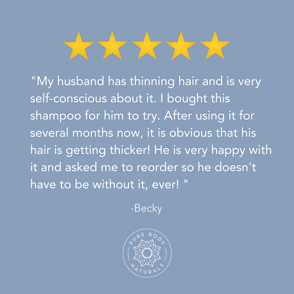 Pure Body Naturals Shampoing – ingrédients botaniques soutenant la vitalité des cheveux.