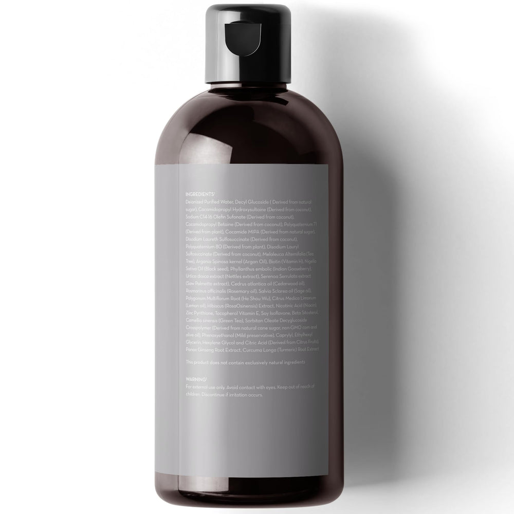 Pure Body Naturals Shampoing – parfum boisé réconfortant pendant le lavage.