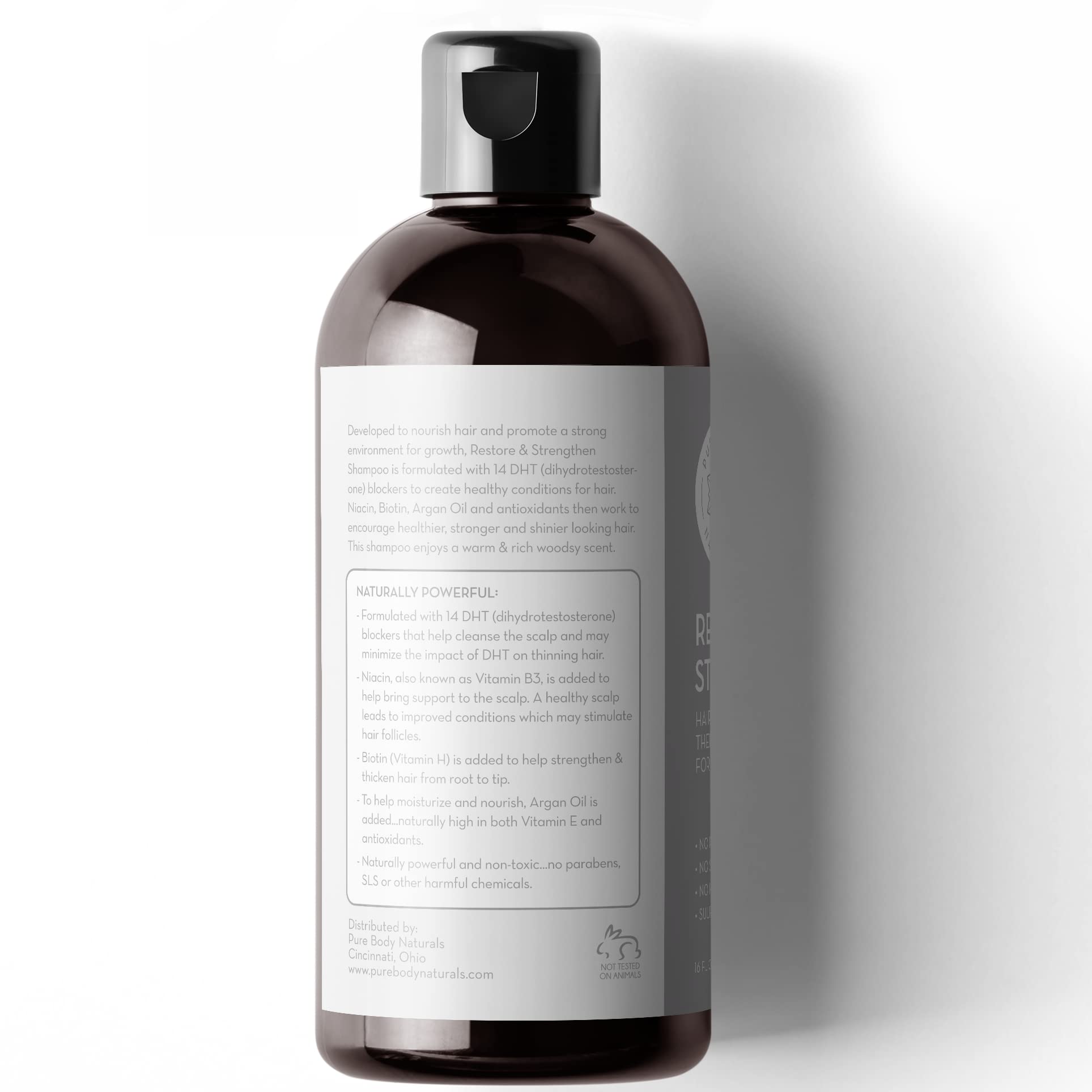 Pure Body Naturals Shampoing – utilisation quotidienne pour une routine capillaire douce.