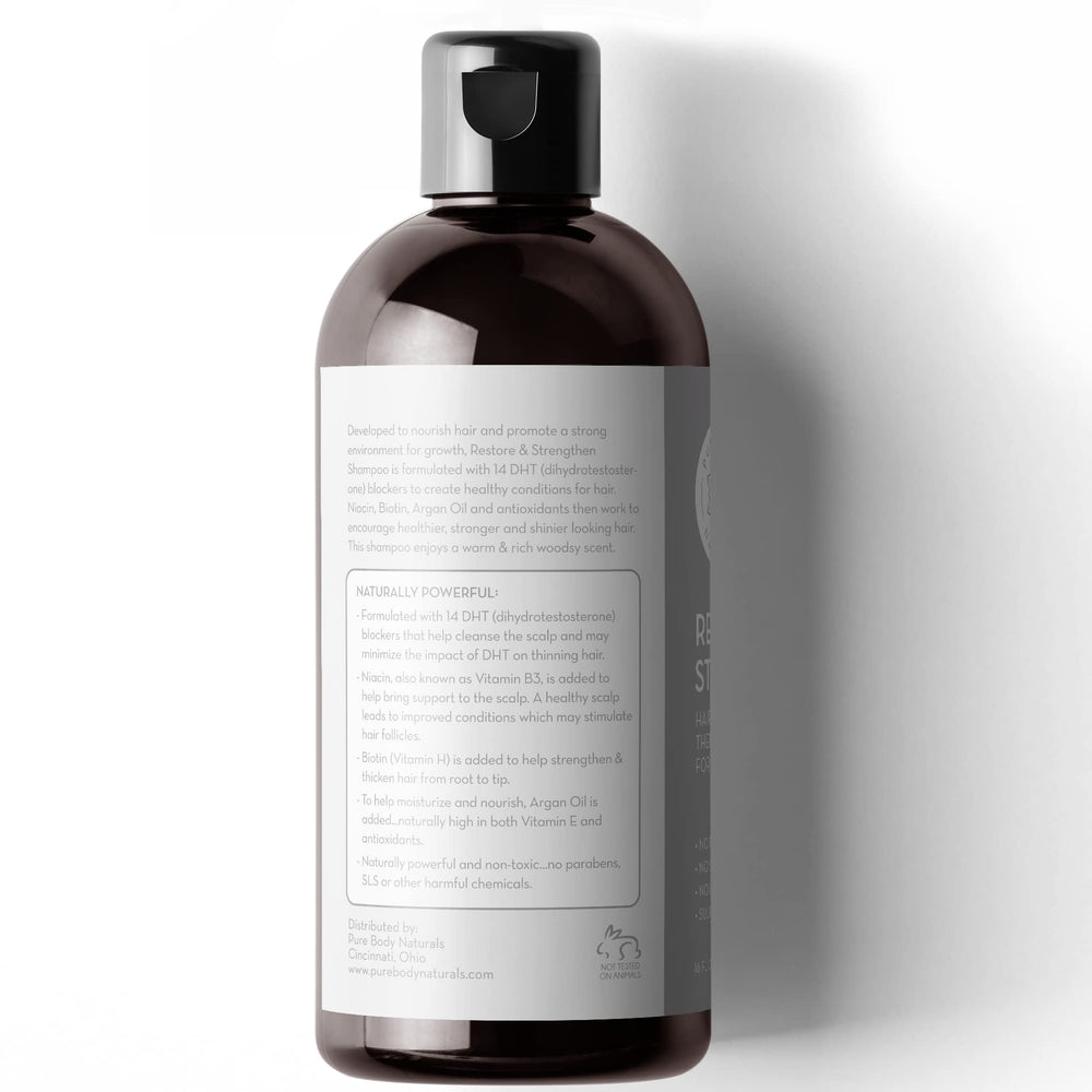 Pure Body Naturals Shampoing – utilisation quotidienne pour une routine capillaire douce.