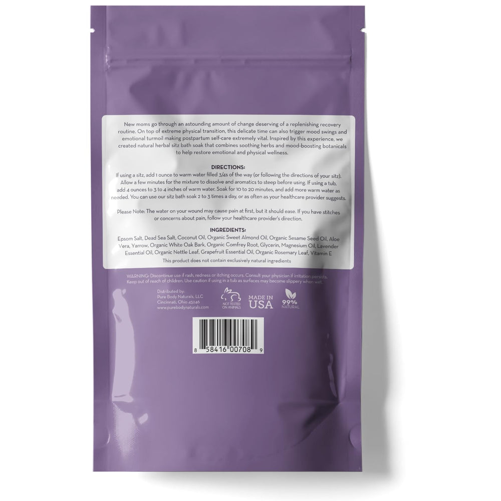 Pure Body Naturals Sitz Bath setup shows sitz bath use for daily comfort