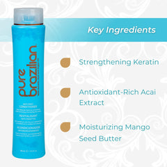Pure Brazilian Anti-Frisottis : brillance éclatante sur cheveux lisses et revitalisés.