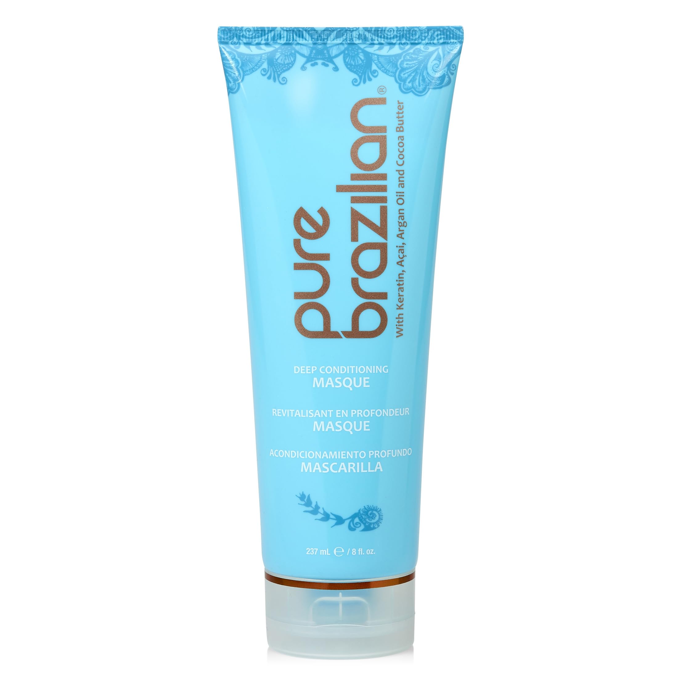 Masque profond Pure Brazilian: nourrit et renforce les cheveux avec kératine brésilienne.