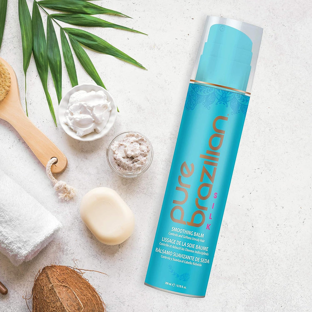 Soin à domicile au rendu salon pour cheveux soyeux et faciles à coiffer avec Pure Brazilian Silk.