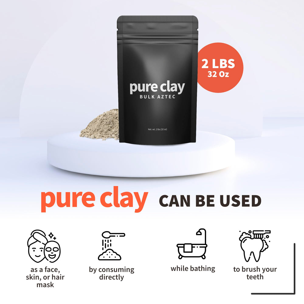 Pure Clay bain et soin peau, argile hydratante adaptée aux peaux sensibles.