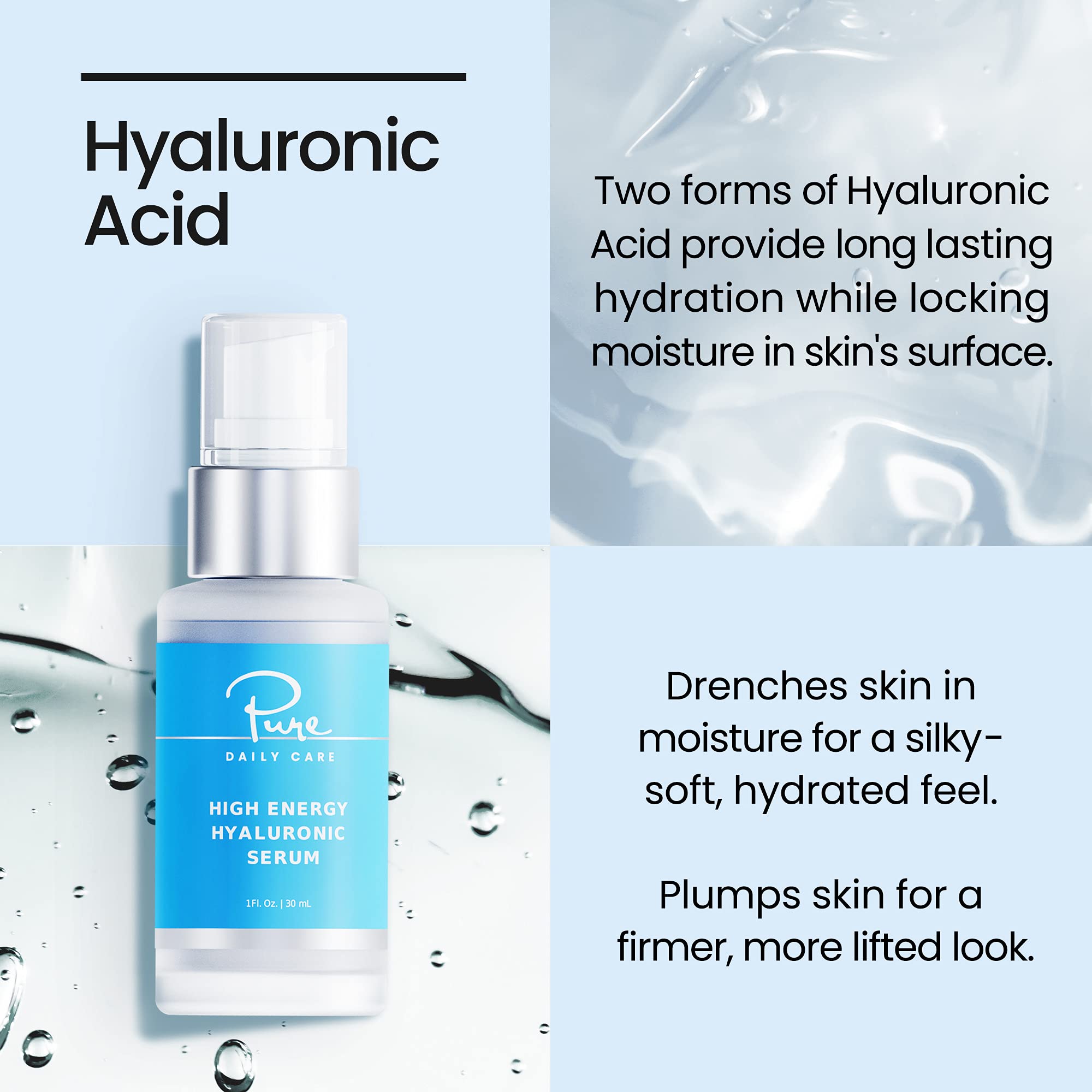 Application visage quotidien avec le sérum Pure Daily Care.