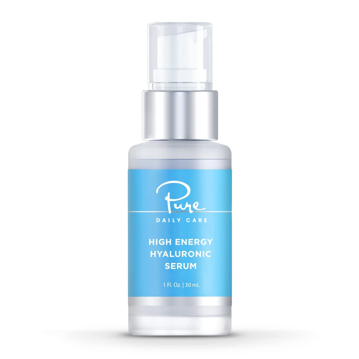 Sérum Pure Daily Care High Energy Hyaluronic Serum dans un flacon élégant.