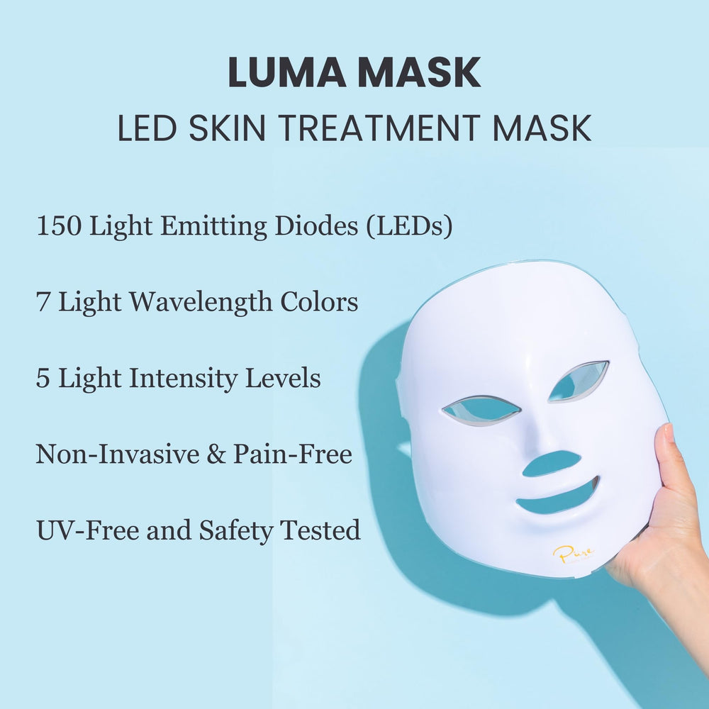 Pure Daily Care Luma Mask affichant 7 couleurs pour varier les effets.