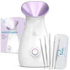 Pure Daily Care NanoSteamer en fonctionnement avec brume nanoionic douce pour peau lumineuse.