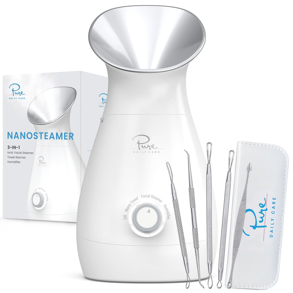 Pure Daily Care Nanosteamer : vapeur nano‑ionique pour une meilleure pénétration dans la peau.