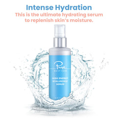 Sérum hyaluronique Pure Daily Care avec pompe, application précise.