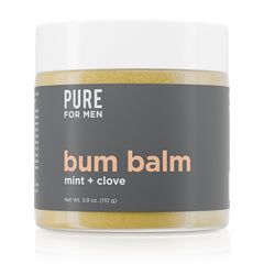 Pure for Men Bum Balm, bouteille élégante prête à hydrater quotidiennement.