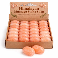 Pierre de massage ovale rose Pure Himalayan Salt Works pour détente musculaire et spa