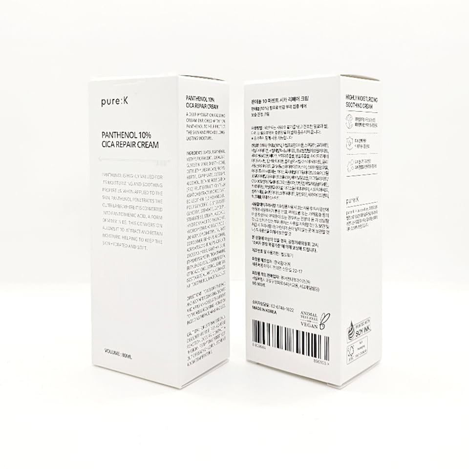 Pure:K Panthenol 10% Crème: soin doux pour peau sensible
