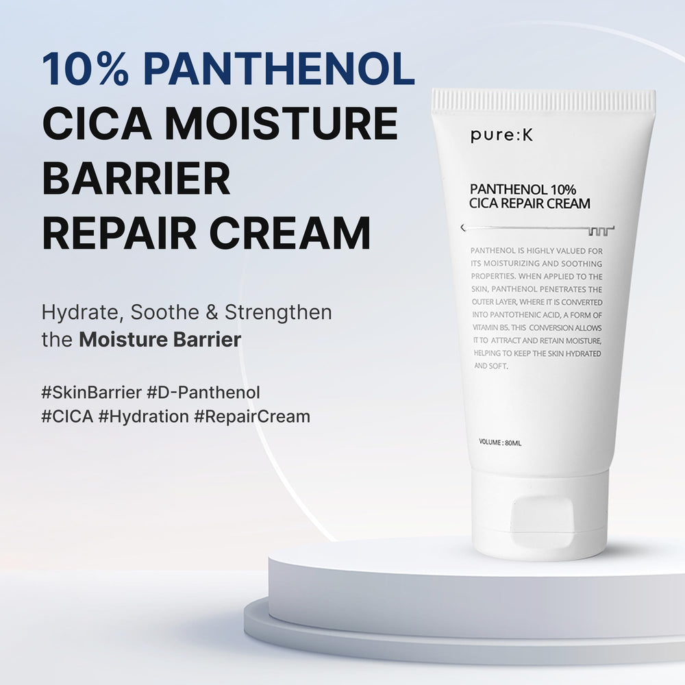 Pure:K Panthenol 10% Crème: soulagement des rougeurs