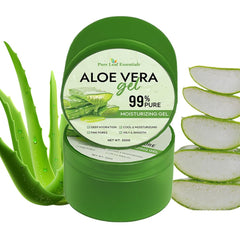 Pure Leaf Essentials Gel Aloe Vera pur 99% – gel frais de récolte pour hydratation du visage