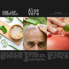 Pure Leaf Essentials Gel Aloe Vera pur 99% – soin léger pour cheveux et cuir chevelu