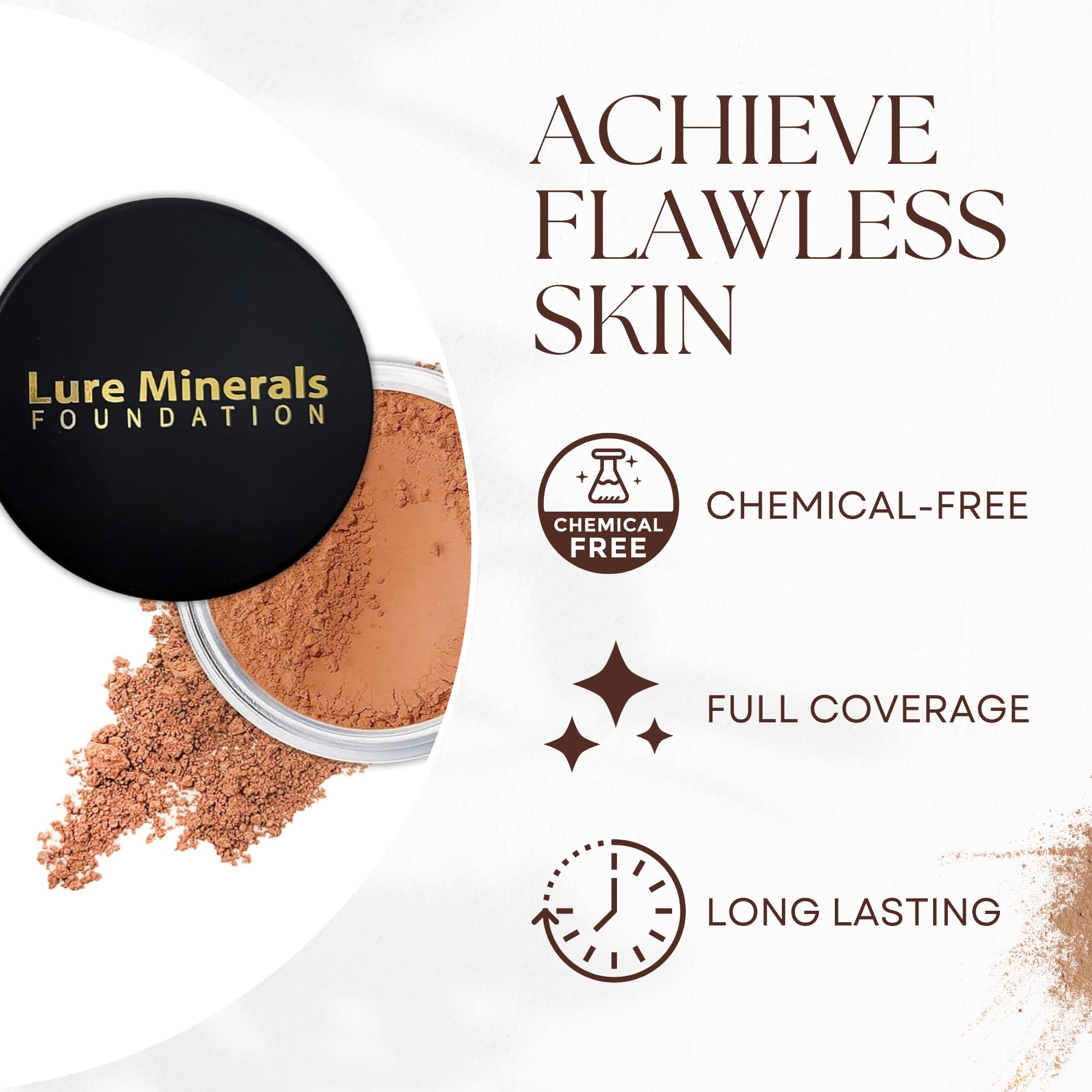 Pure Minerals Lure Bronze Chaud teinte dorée et naturelle.
