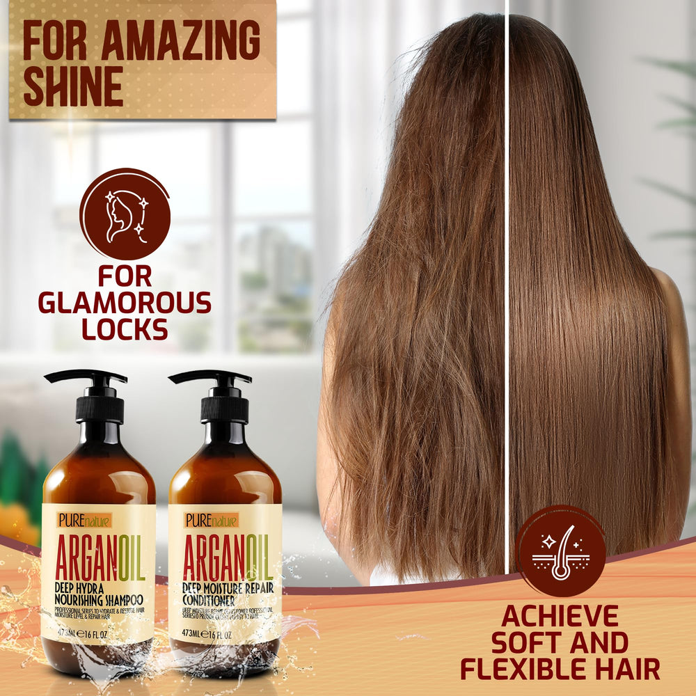 Effet anti-frisottis Pure Nature Lux Spa, cheveux doux et lisses.