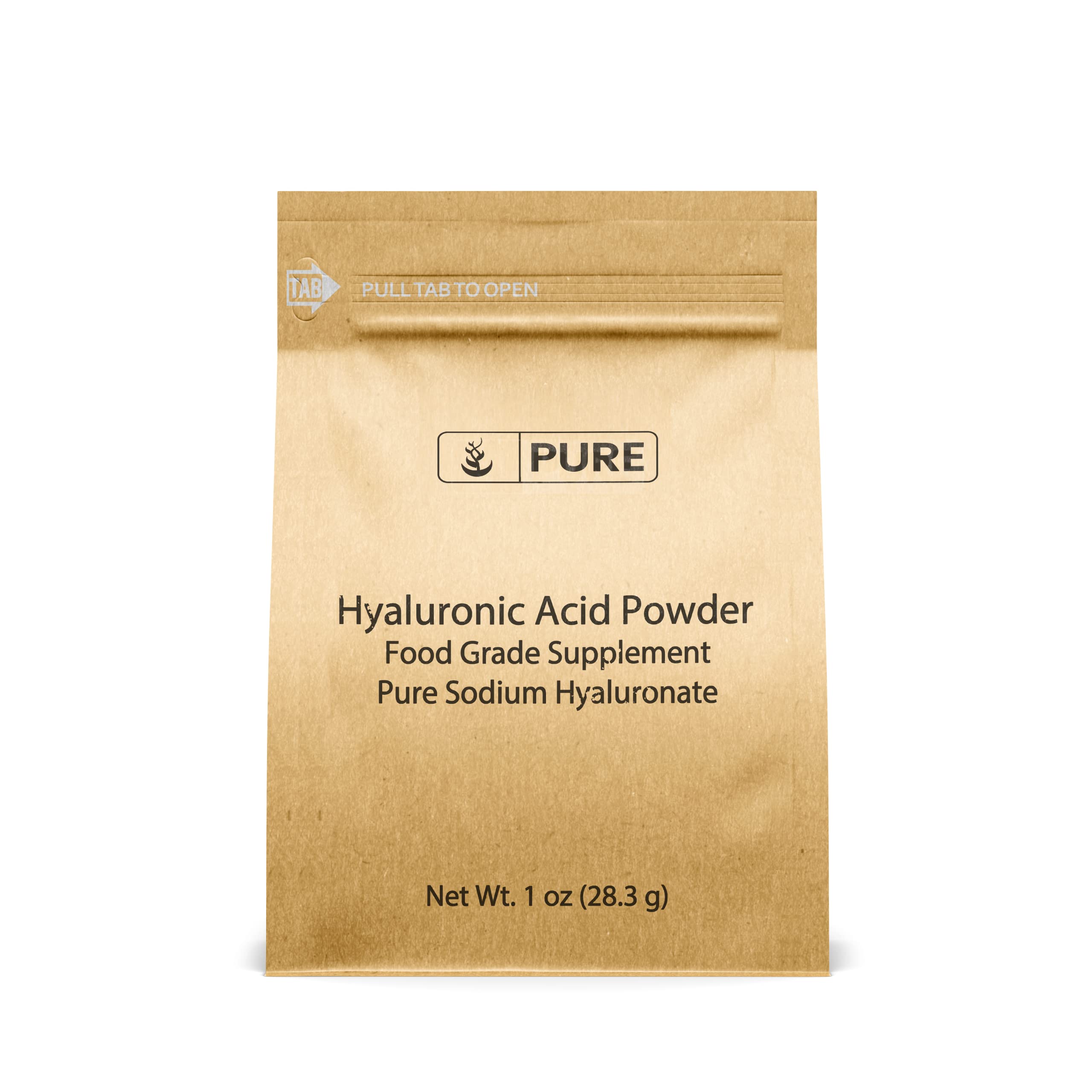 PURE ORIGINAL INGREDIENTS acide hyaluronique – versement de la bouteille pour hydratation légère.
