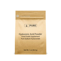 PURE ORIGINAL INGREDIENTS acide hyaluronique – versement de la bouteille pour hydratation légère.