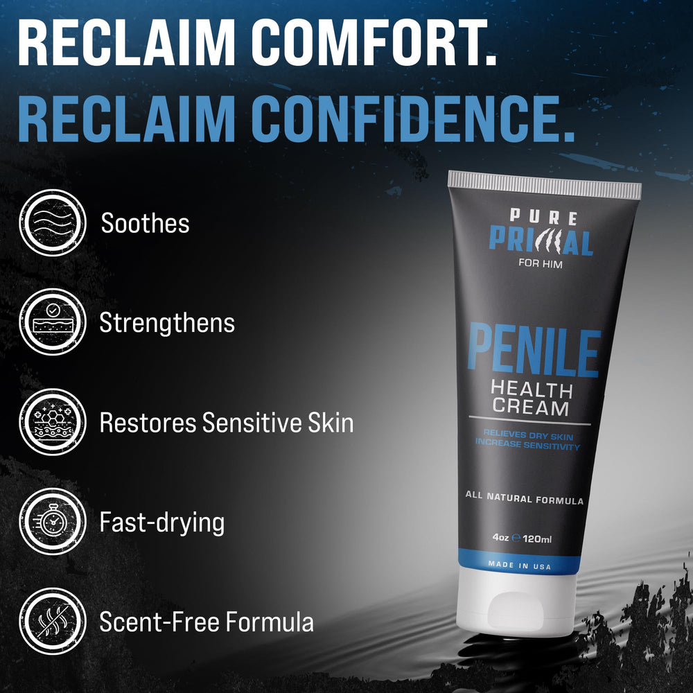 Pure Primal Crème apaisante : absorption rapide sans fini gras après application.