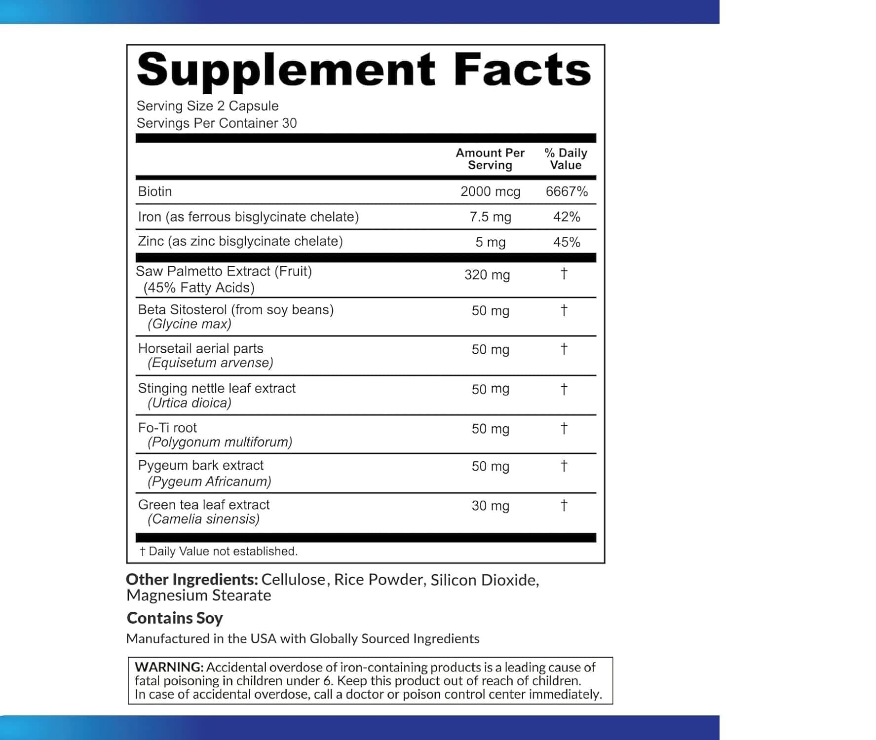 Pure Research DHT Blocker – Capsule prise quotidienne pour soutenir la vitalité capillaire.
