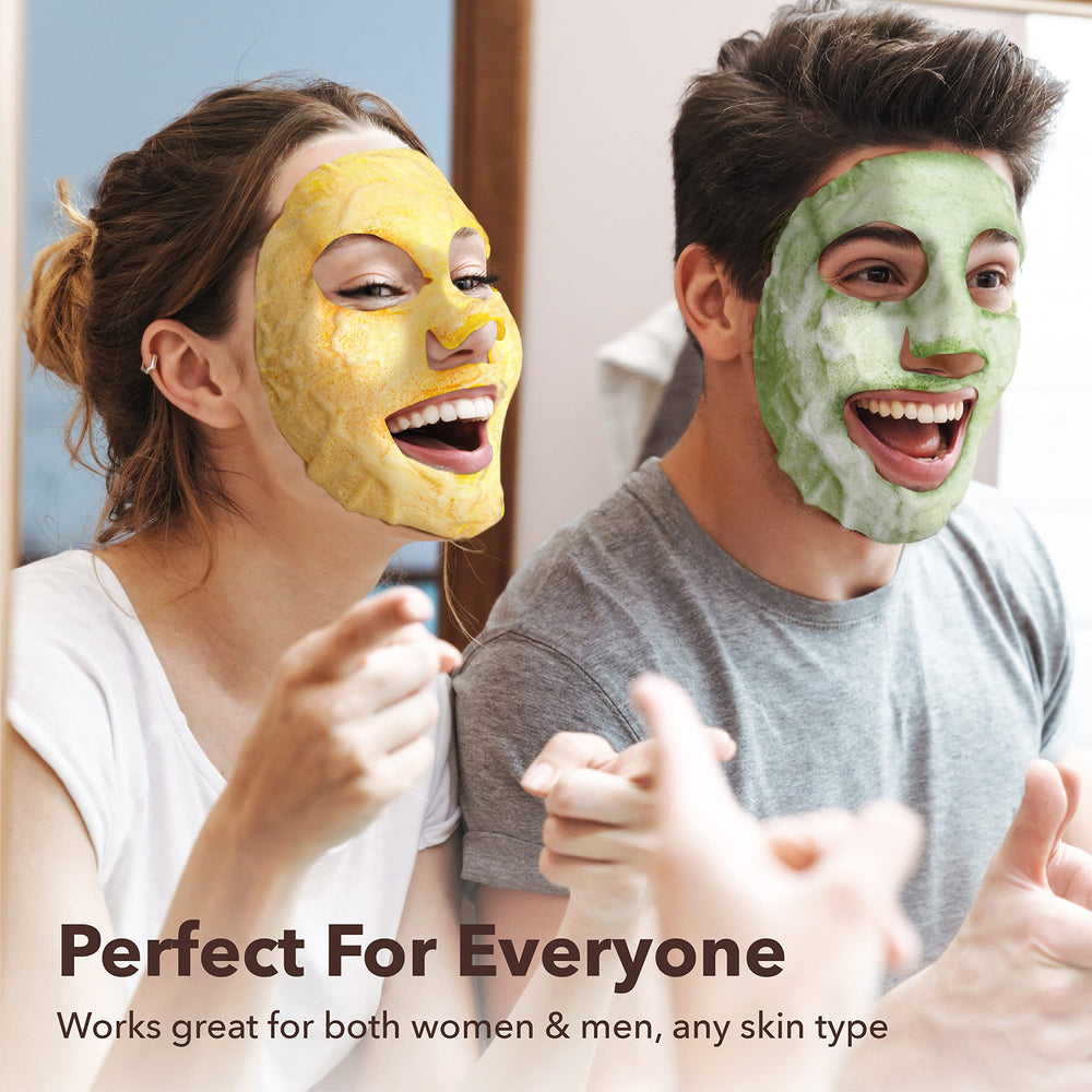 Purederm texture masque bulle – texture mousseuse oxygénée sur la peau.