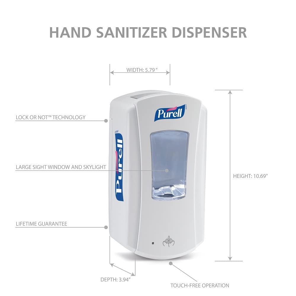 Distributeur Purell LTX-12 avec mécanisme verrouillable et clé fournie