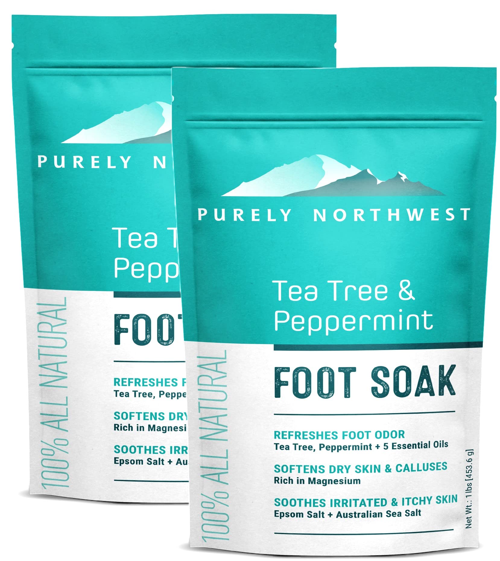 Purely Northwest Epsom Tea Tree bain-pieds apaisant et relaxant.