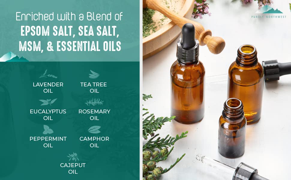 Purely Northwest Epsom Tea Tree odeur des pieds réduite naturellement.
