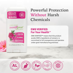 Purelygreat déodorant lavande, douceur florale pour une fraîcheur durable.